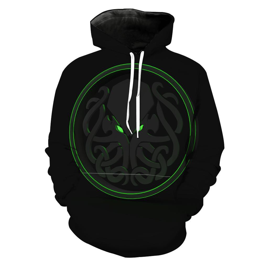 Cthulhu Logo Fantasy Themed Hoodie 3D