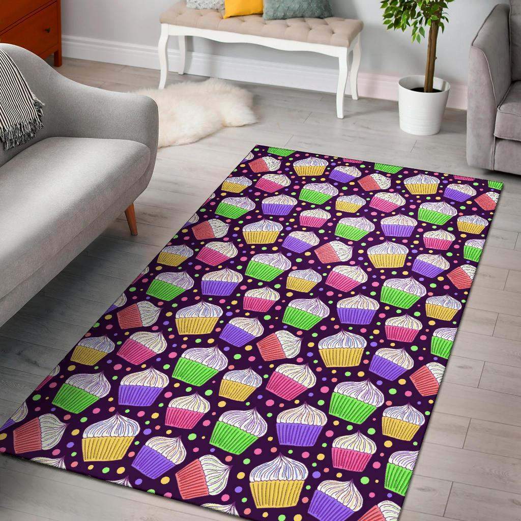 Cupcake Pattern Print Design Limited Edition Rug