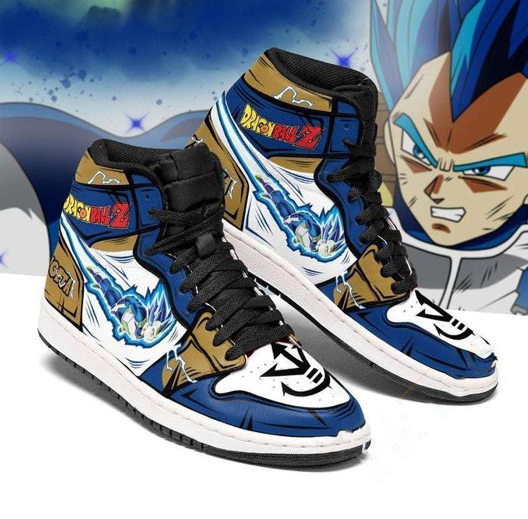 Custom Vegeta Type Dragon Ball Anime For Fans Air Jordan Shoes