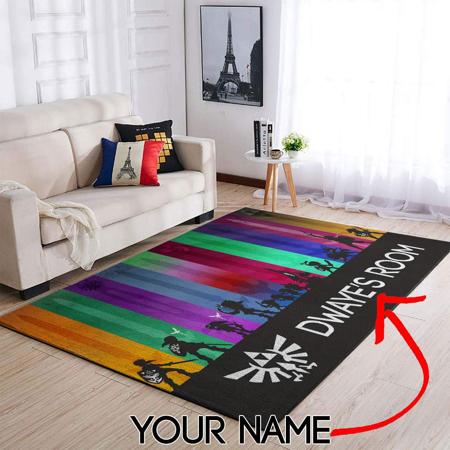 Customized Name Legend Of Zelda Area Limited Edition Rug