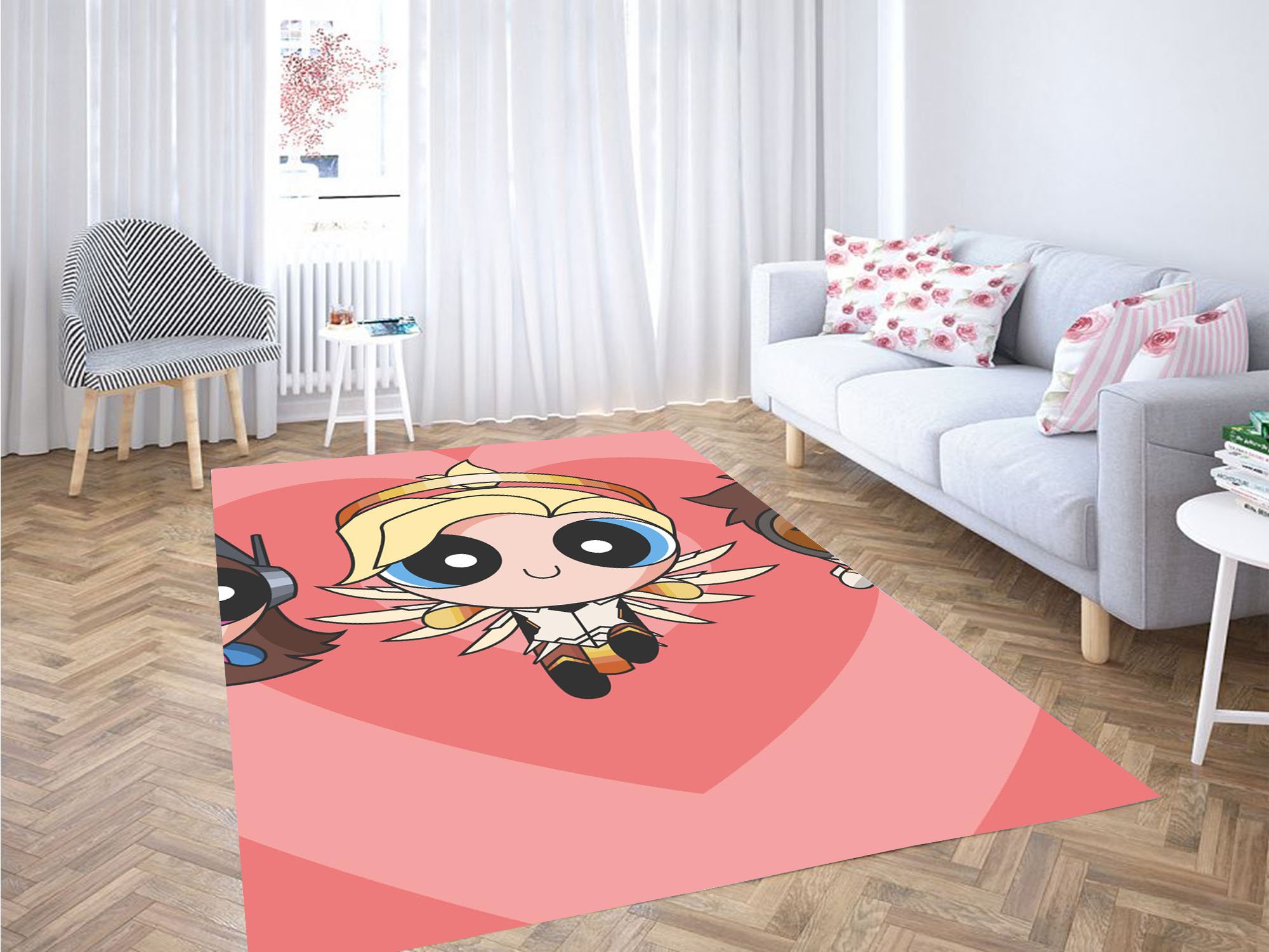 Cute Character The Powepuff Girls Carpet Rug
