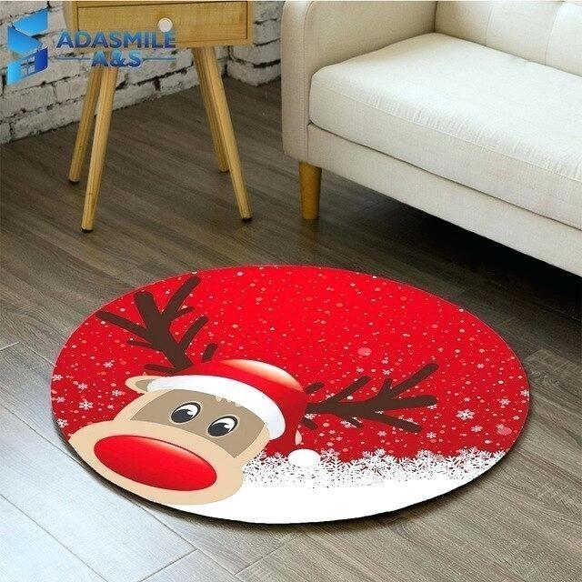 Cute Christmas Deer Limited Edition Round Rug