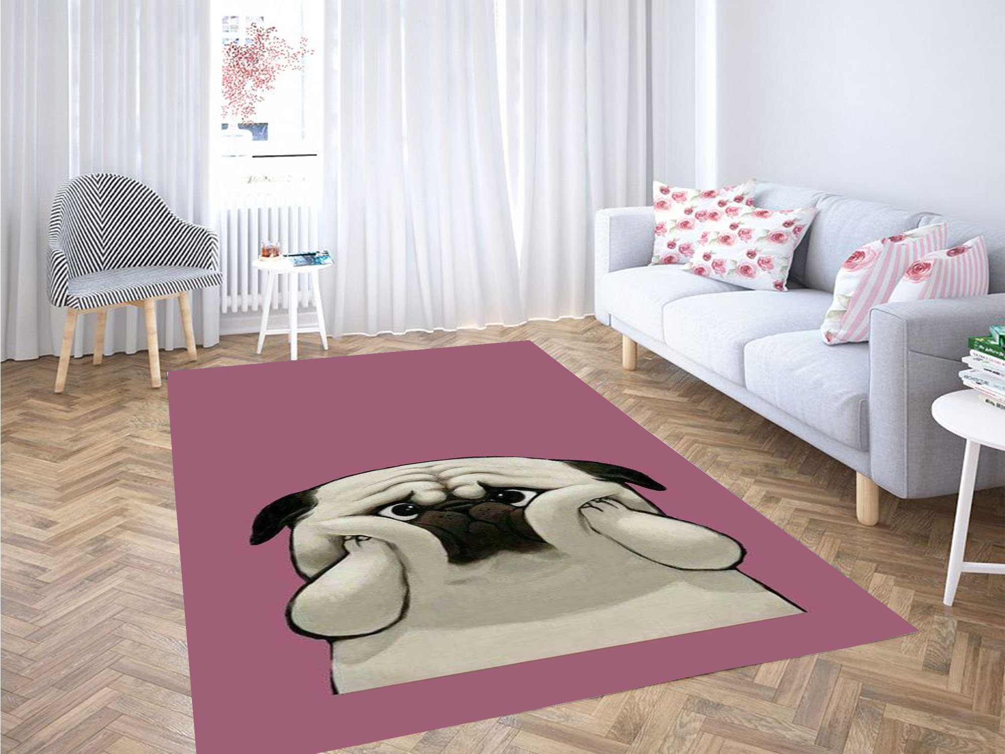 Cute Dog Wallpaper Carpet Rug