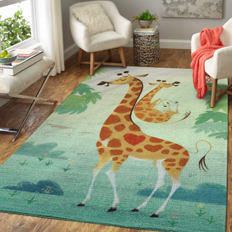 Cute Giraffes Area Limited Edition Rug