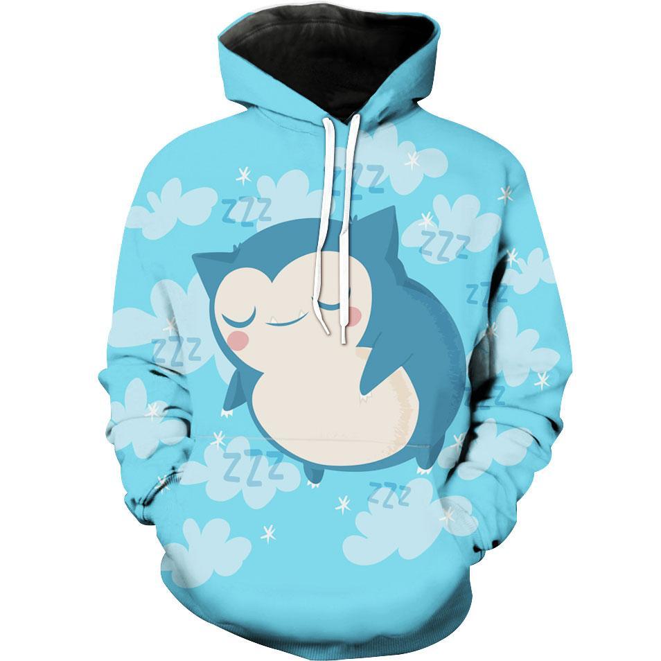 Cute Snorlax Pokemon Snorlaxs Hoodie 3D