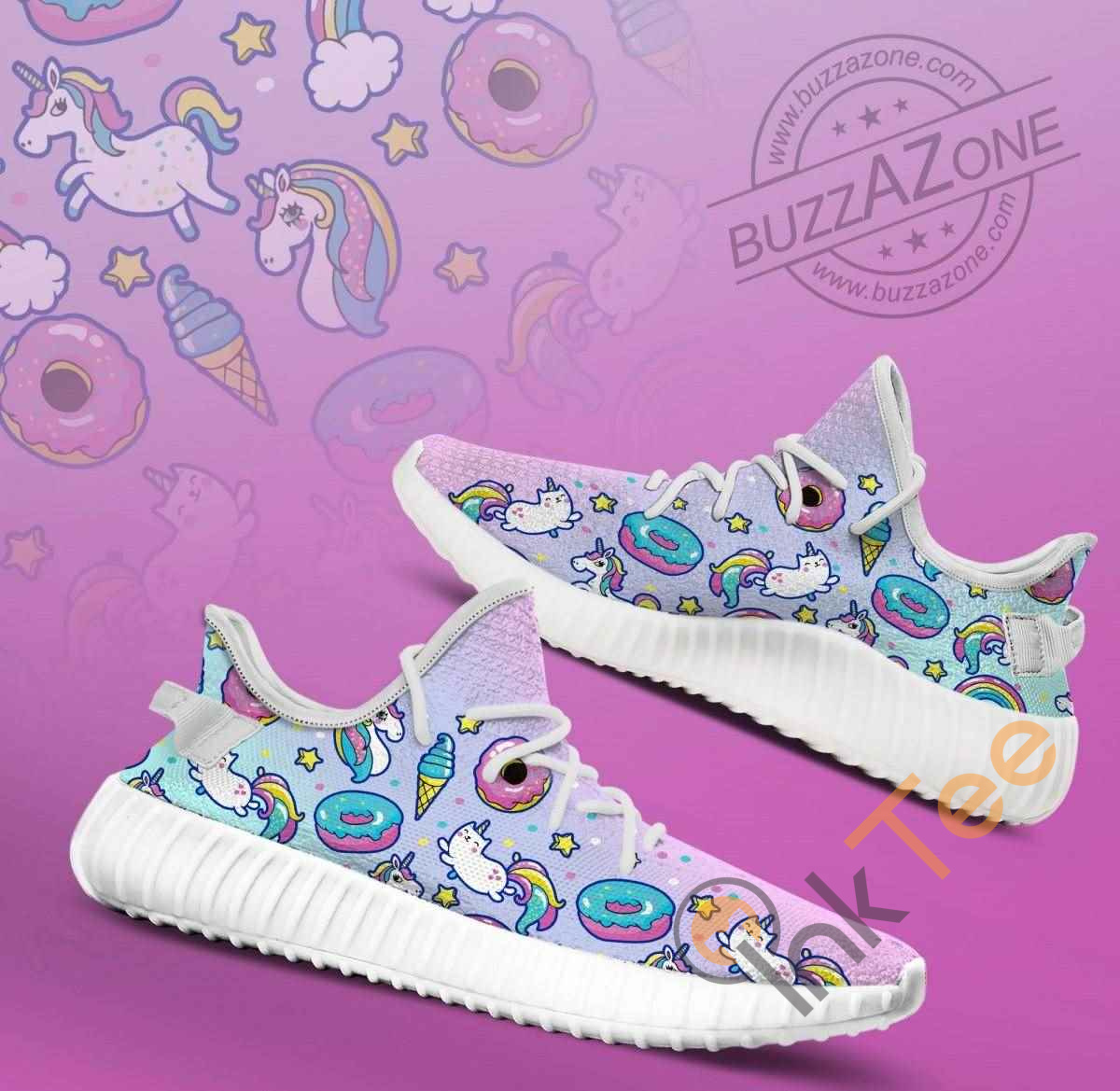 Cute Unicorns Pattern Yeezy Boost