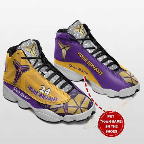 Cutomize Name Kobe Bryant 24 La Lakers Air Jordan Shoes