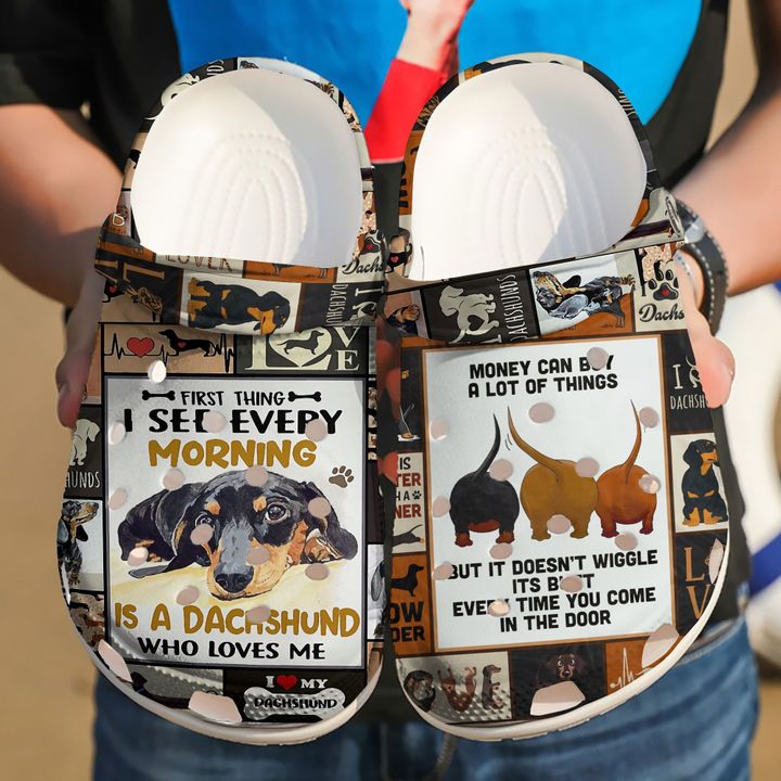 Dachshund A Who Loves Me Crocs Clog Shoes