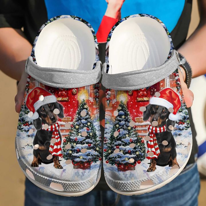 Dachshund Christmas Crocs Clog Shoes