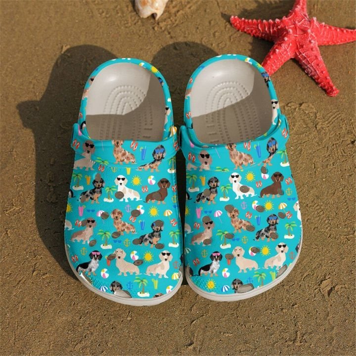Dachshund Summer Crocs Clog Shoes