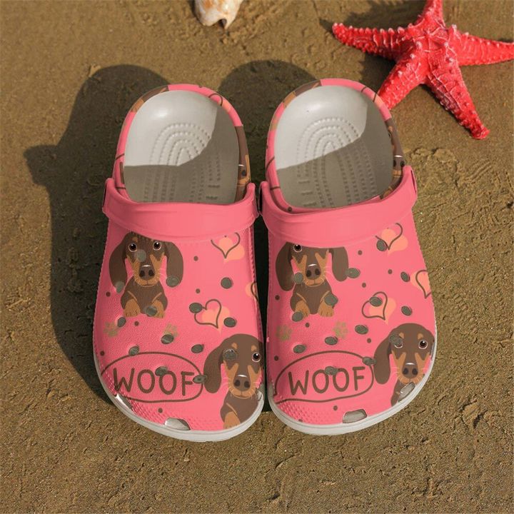 Dachshund Wiener Woof Crocs Clog Shoes
