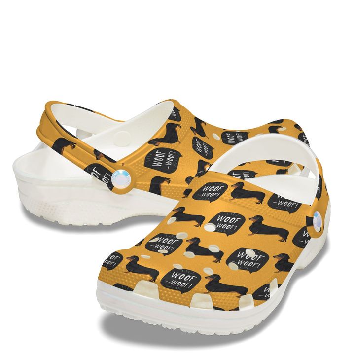 Dachshund Woof Crocs Clog Shoes