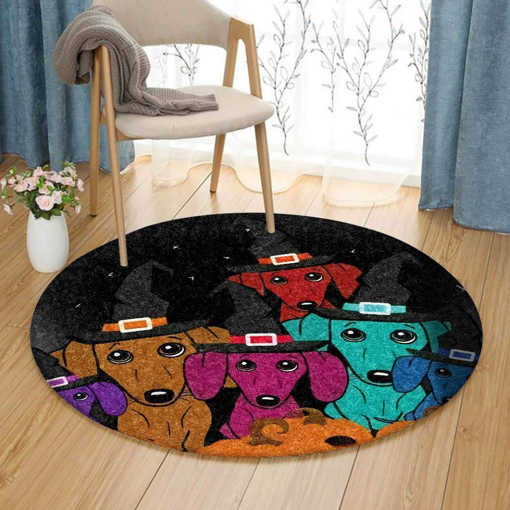 Dachshunds Halloween Limited Edition Round Rug