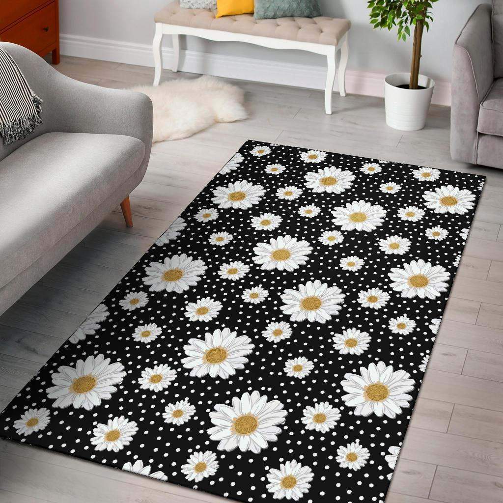 Daisy Pattern Print Design Limited Edition Rug