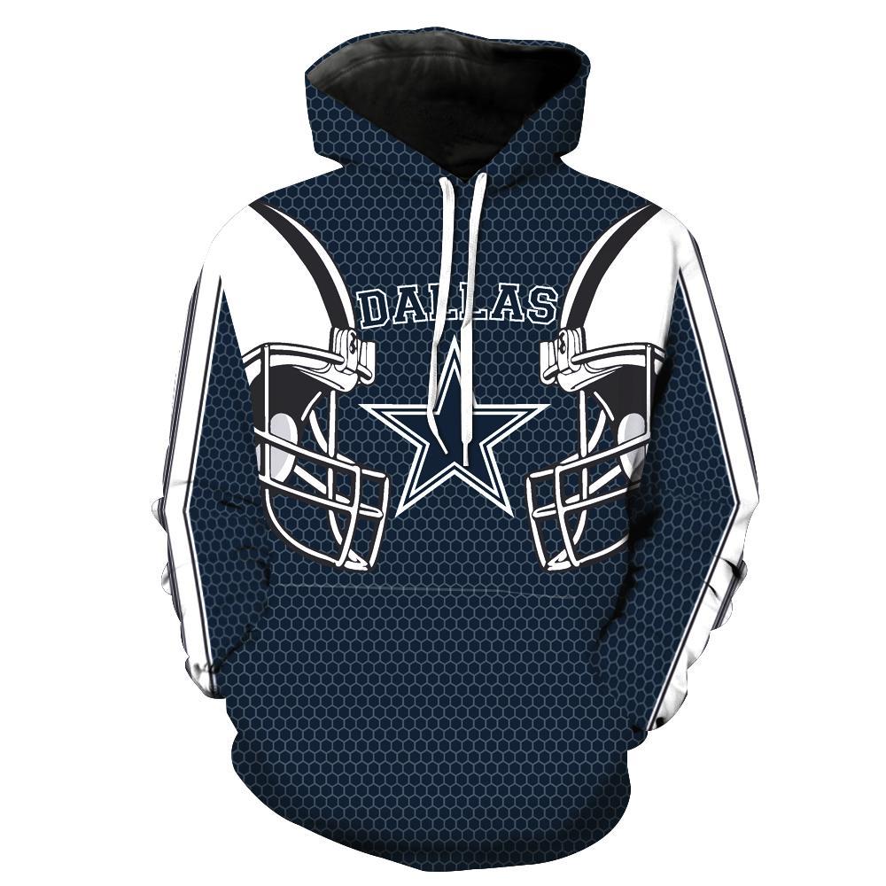 Dallas Cowboys Pullover Nfl Footballs Hoodie 3D