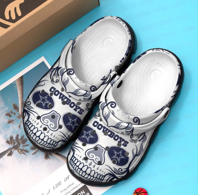 Dallas Cowboys Skull Crocband Nfl Crocs Clog Shoes
