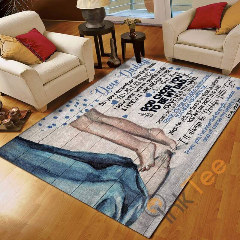 Daughter To Dad Dear Daddy Thank You For Being My Bedroom Home Decoration Gift Father’s Day Rug