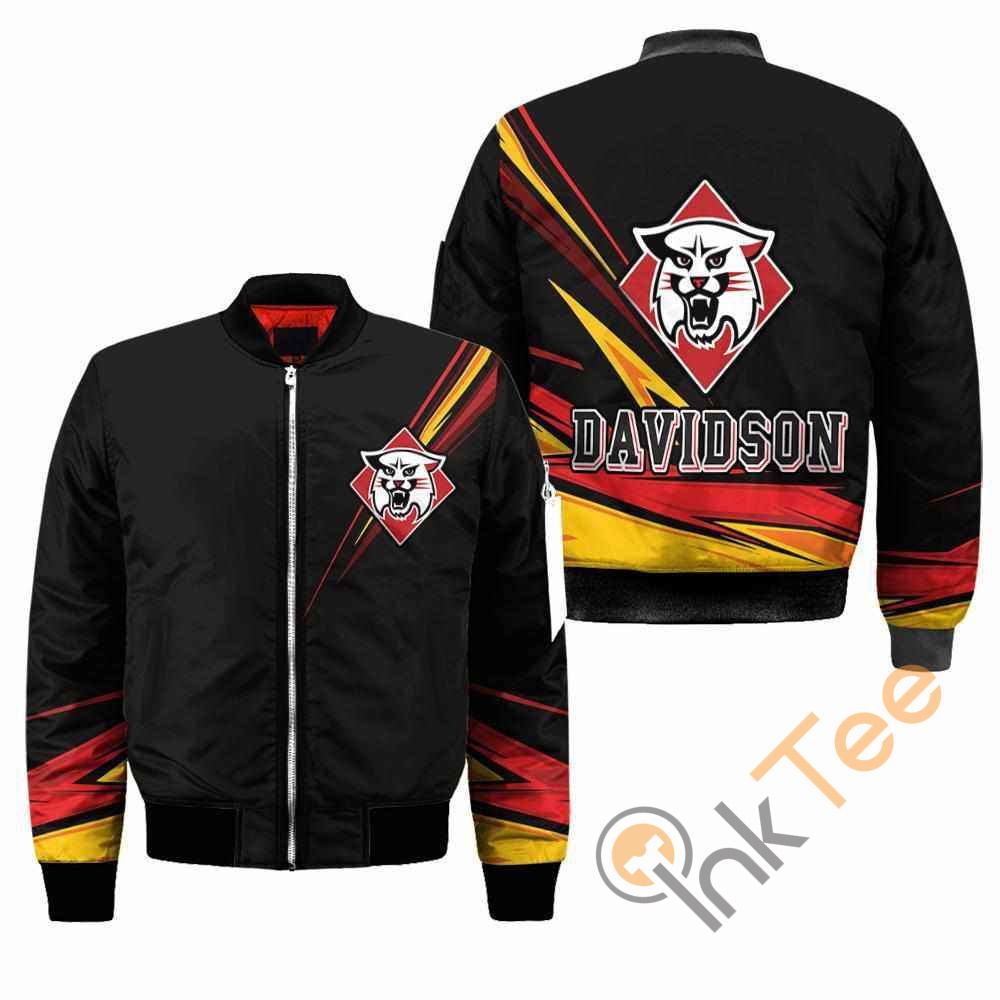 Davidson Wildcats NCAA Black Apparel Best Christmas Gift For Fans Bomber Jacket