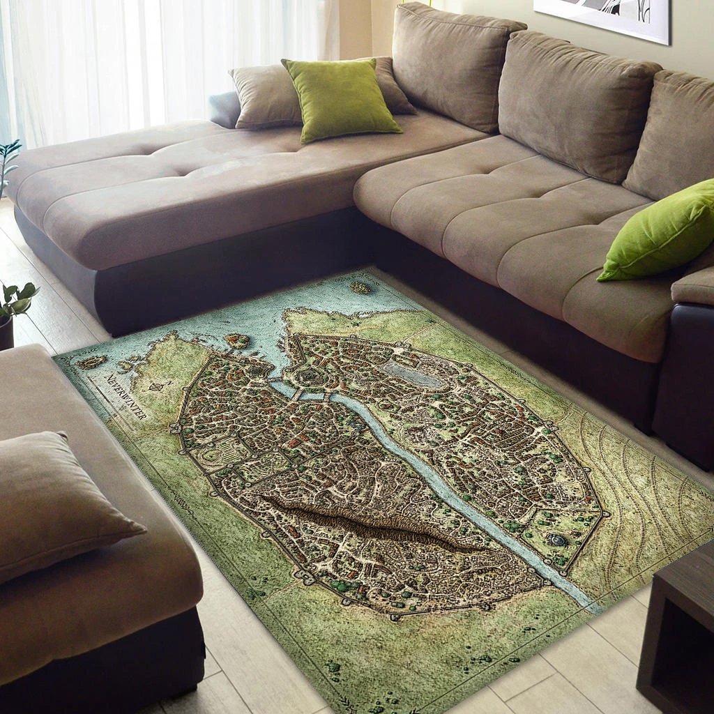 Dd1015 Dungeons & Dragons Neverwinter Map Area Limited Edition Rug