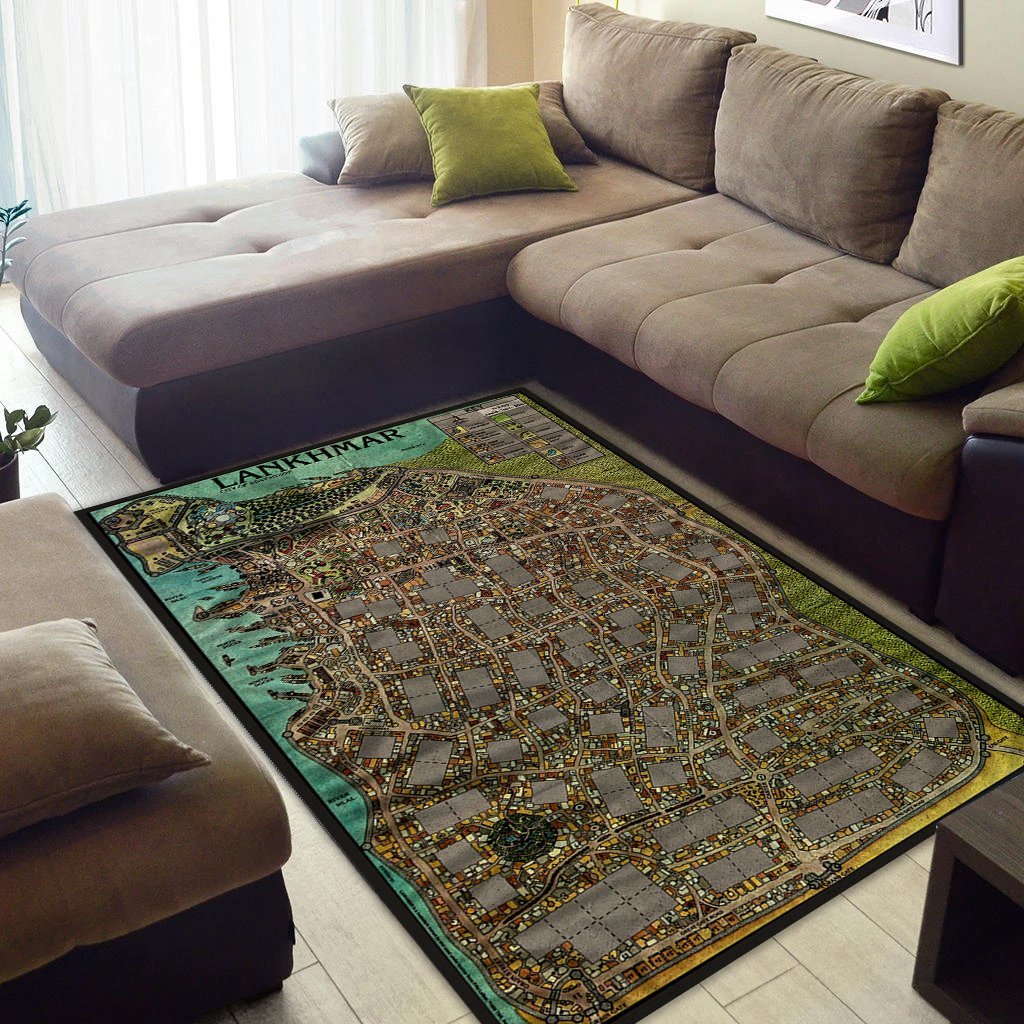 Dd1017 Dungeons & Dragons Lankhmar City Of Adventure Area Limited Edition Rug