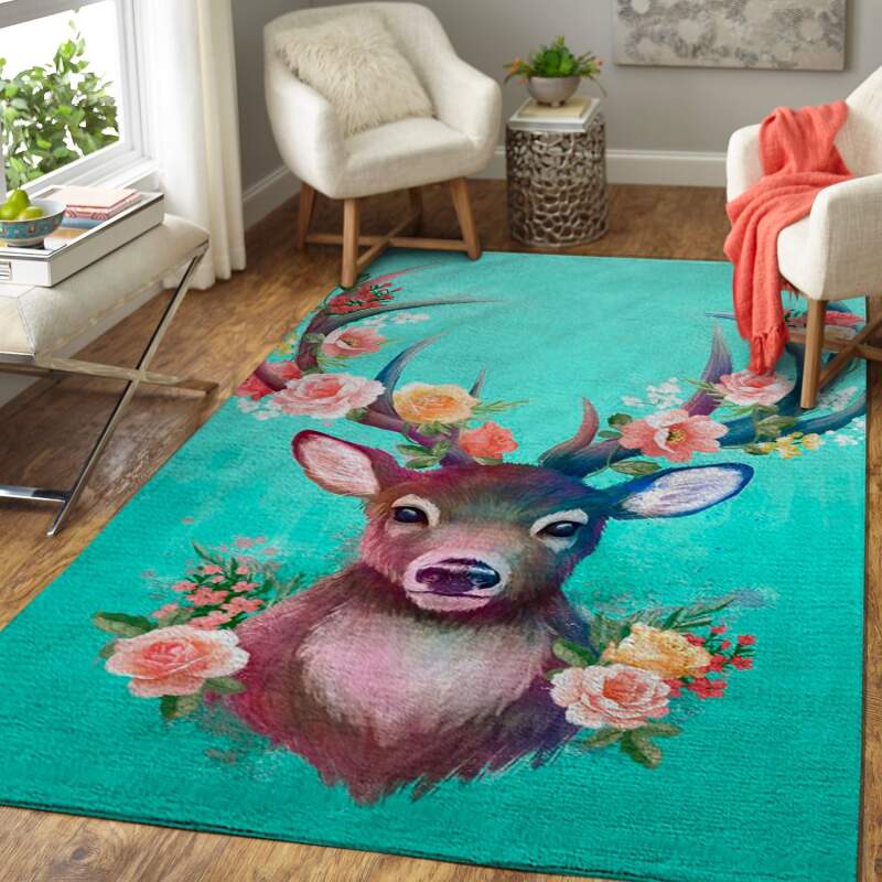 Deer & Flower Area Limited Edition Rug