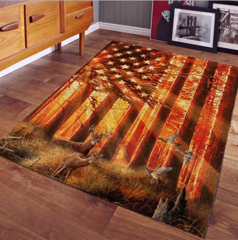 Deer Hunting Rectangle Limited Edition Rug