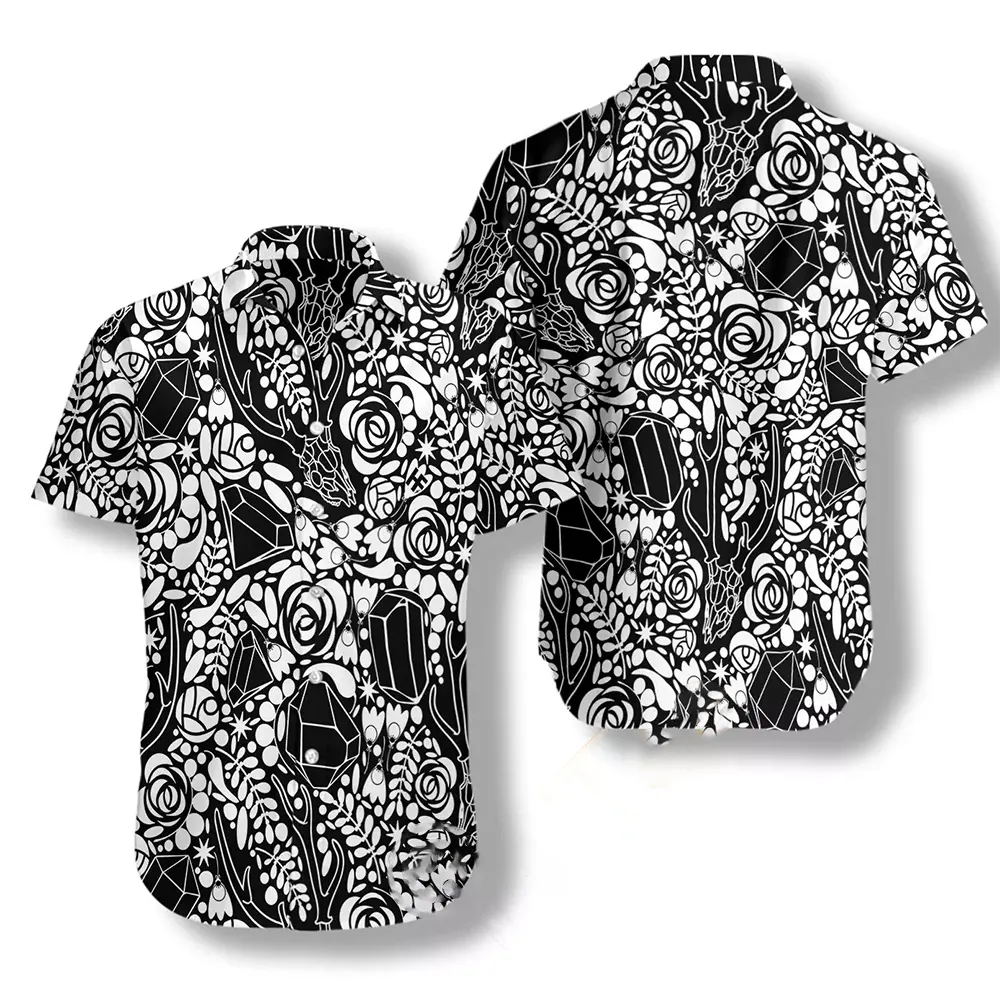 Deer Skull Crystal Seamless Pattern Hawaiian shirts