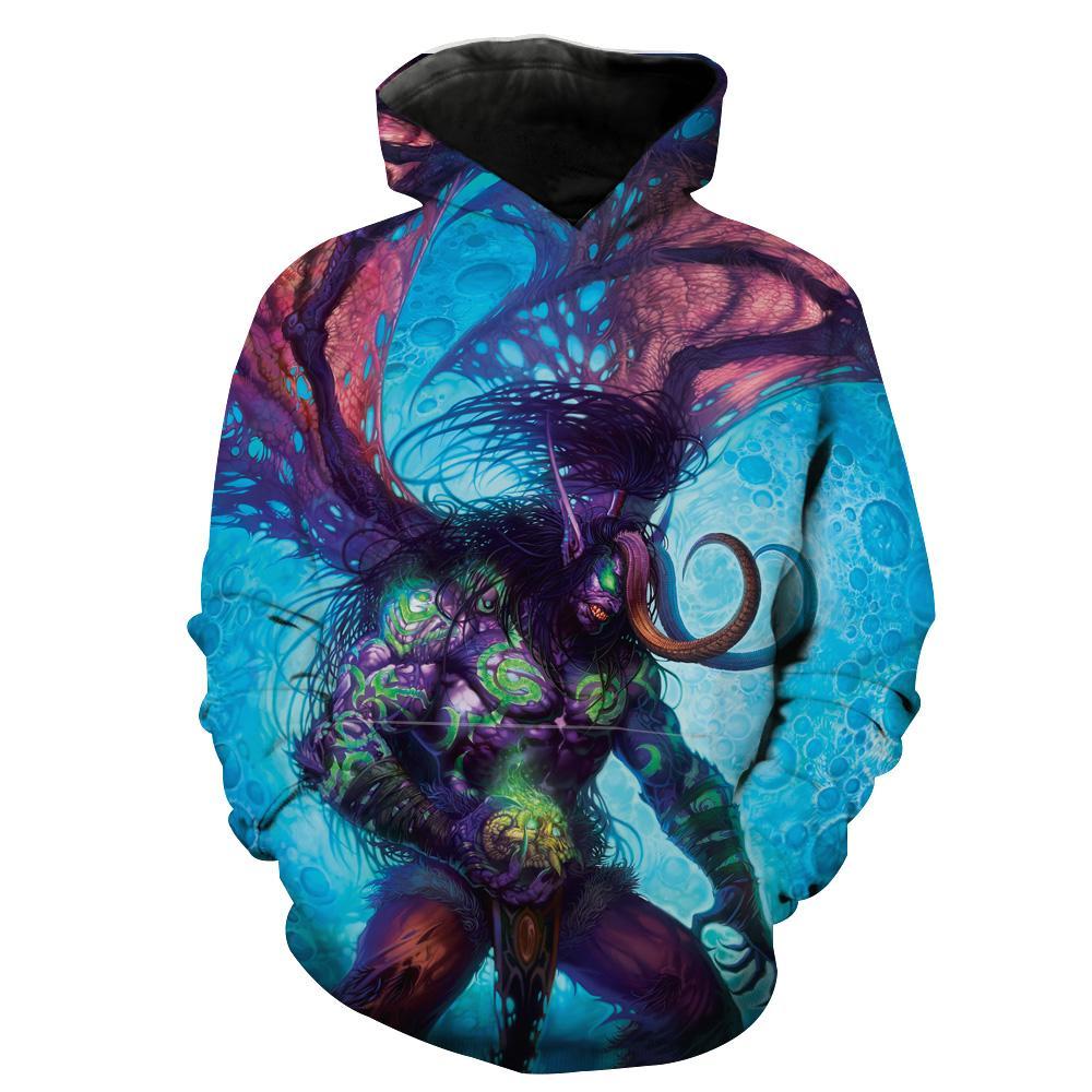 Demon Illidan World Of Warcraft Hoodie 3D