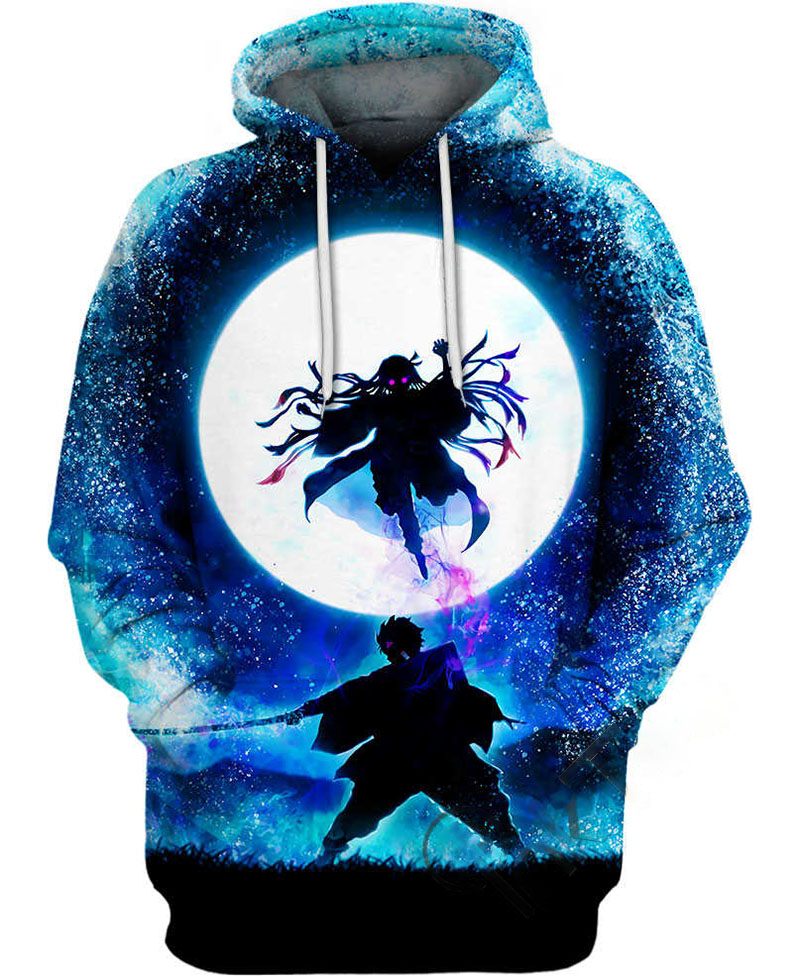 Demon Slayer Under The Moonlight Hoodie 3D