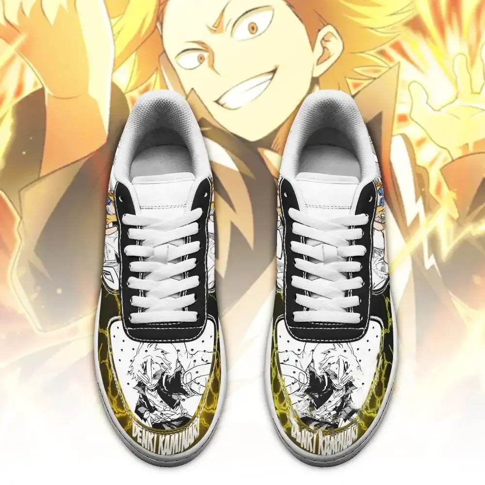 Denki Kaminari Custom My Hero Academia Anime Fan Gift Amazon Nike Air Force Shoes
