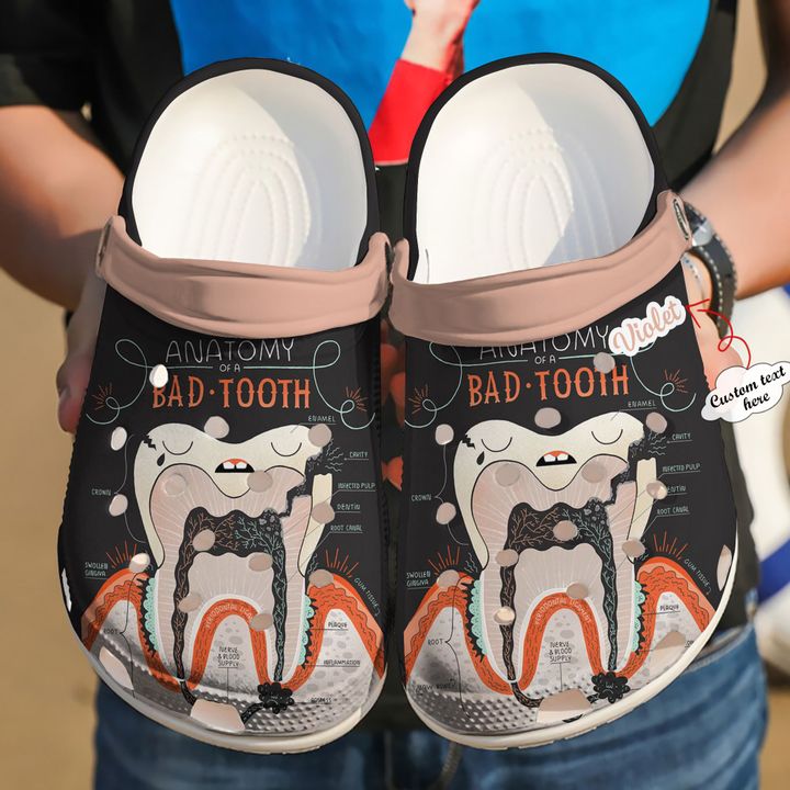 Dentist Personalized Bad Tooth Anatomy Crocs Clog Shoes