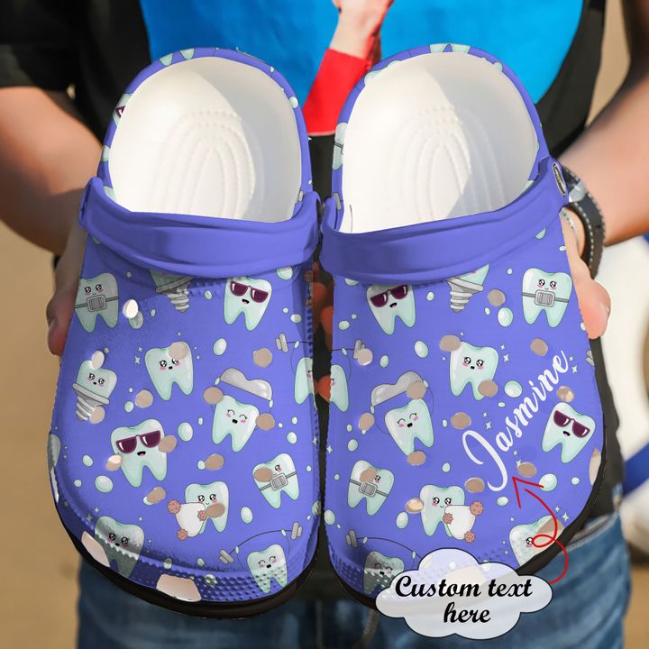 Dentist Personalized Healthy Teeth Collection Crocs Clog Shoes