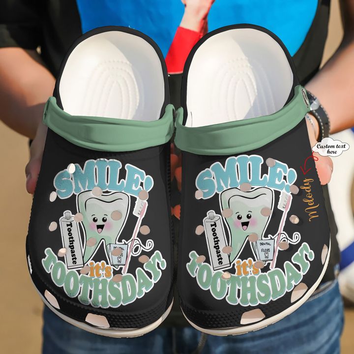 Dentist Personalized It’s Tooth Day Crocs Clog Shoes