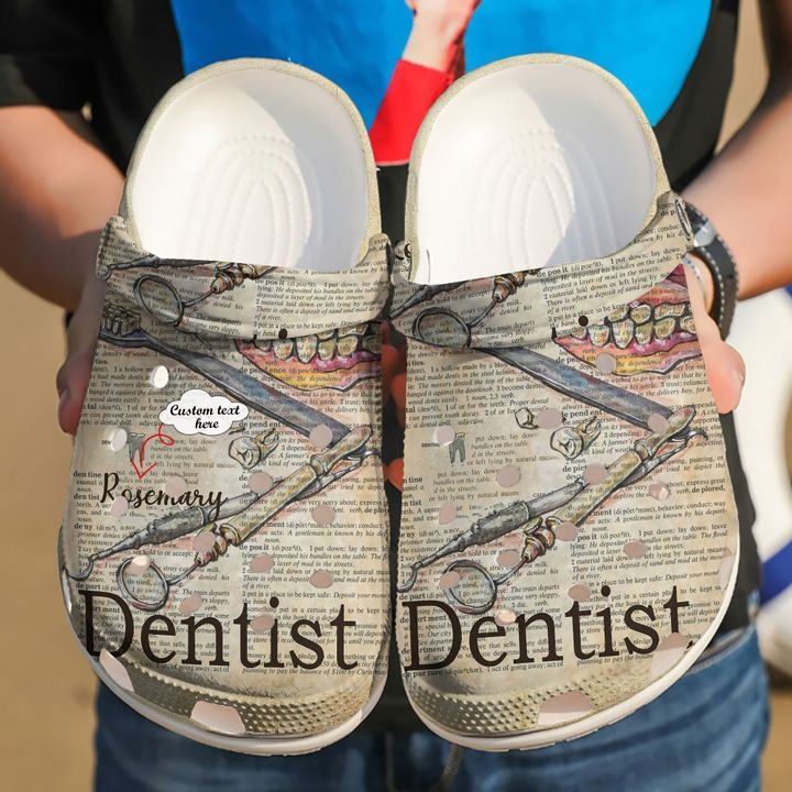 Dentist Personalized Vintage Crocs Clog Shoes