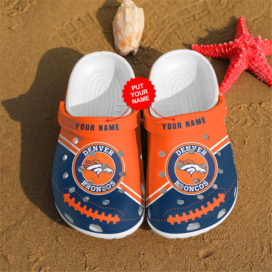 Denver Broncos Personalized Custom For Nfl Fans Crocs Clog Shoes