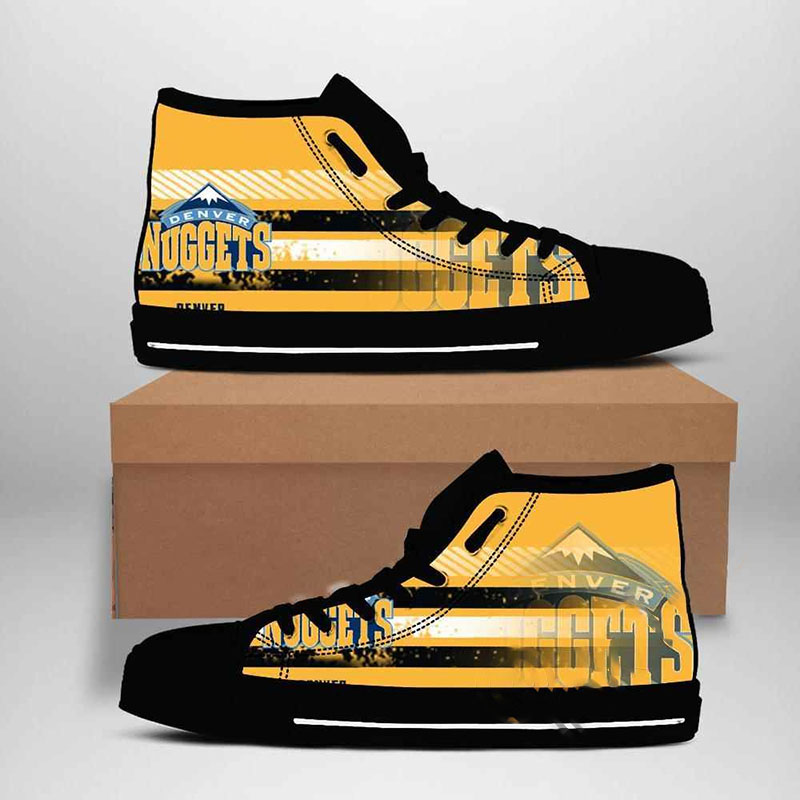 Denver Nuggets Nba Basketball High Top Shoes