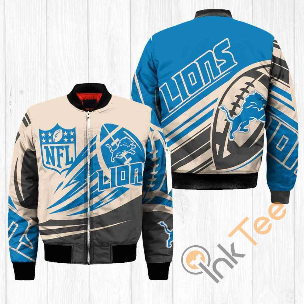 Detroit Lions NFL Balls Apparel Best Christmas Gift For Fans Bomber Jacket