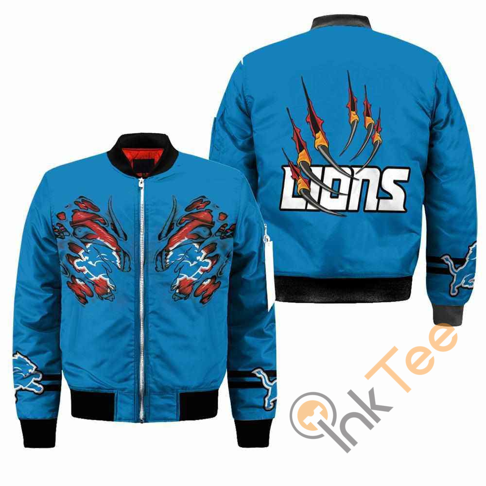 Detroit Lions NFL Claws Apparel Best Christmas Gift For Fans Bomber Jacket