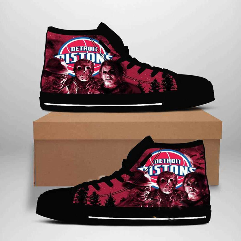 Detroit Pistons Nba Basketball High Top Shoes