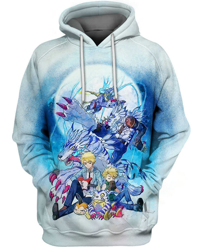 Digimon Friendship Team Hoodie 3D