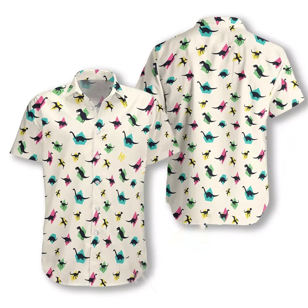 Dinosaur Shapes Hawaiian shirts