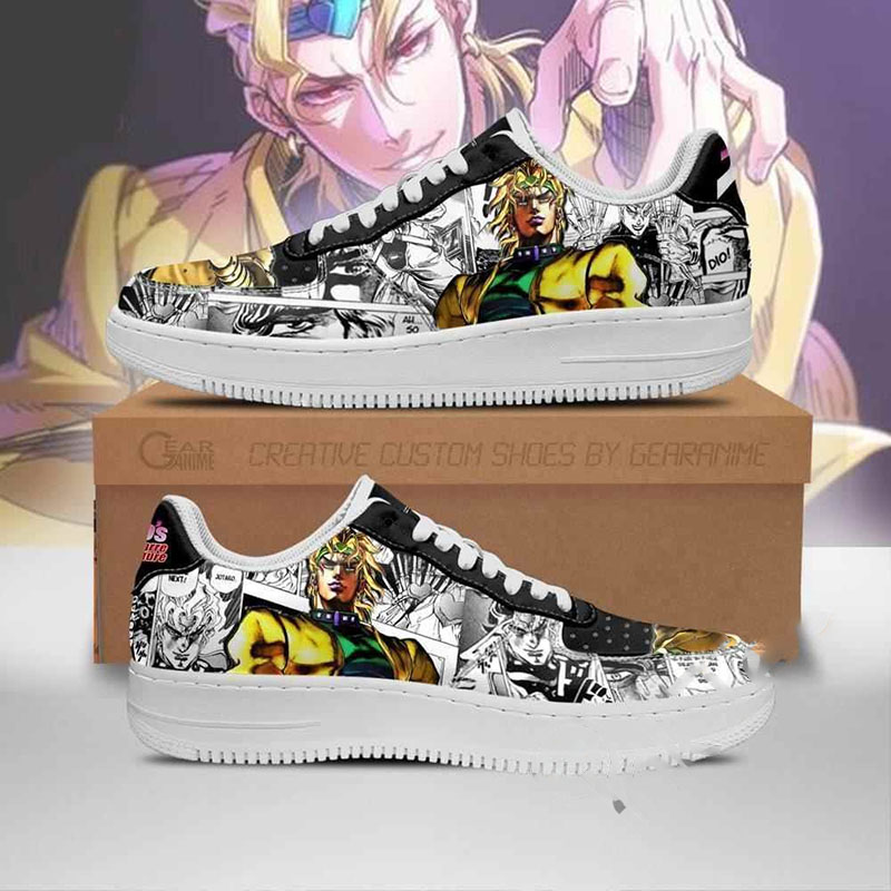 Dio Brando Manga Style Jojo’s Anime Nike Air Force Shoes