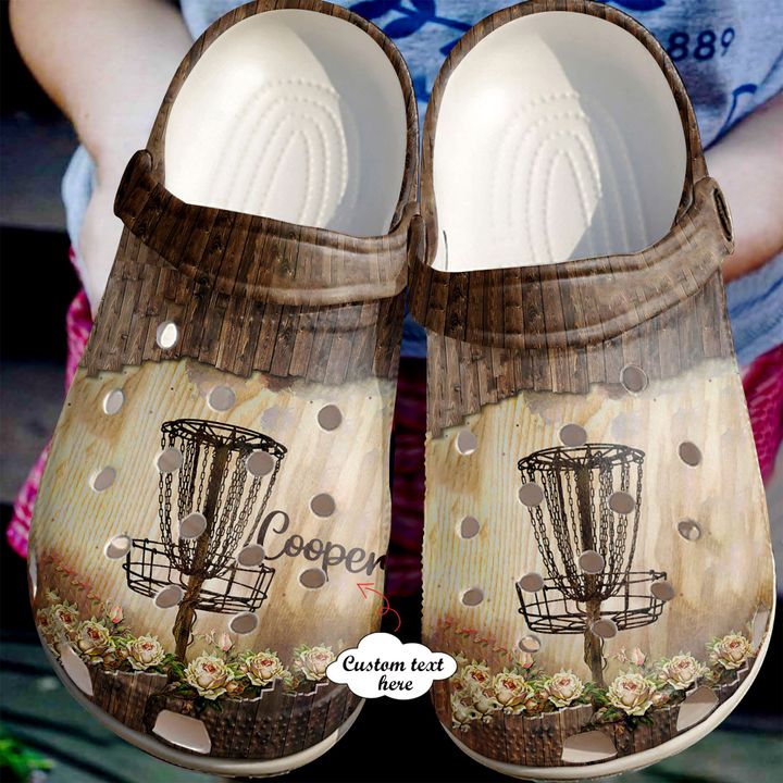 Disc Golf Personalized Wooden Crocs Clog Shoes