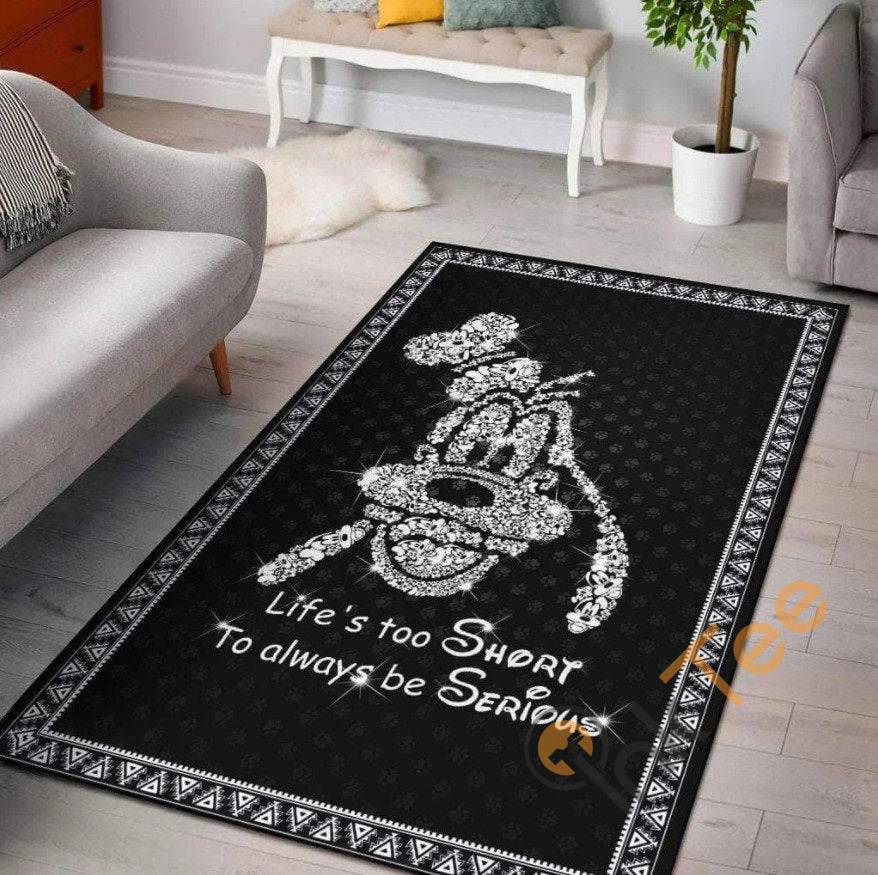 Disney Goofy Mickey Black Living Room Bedroom Gift For Lover Rug