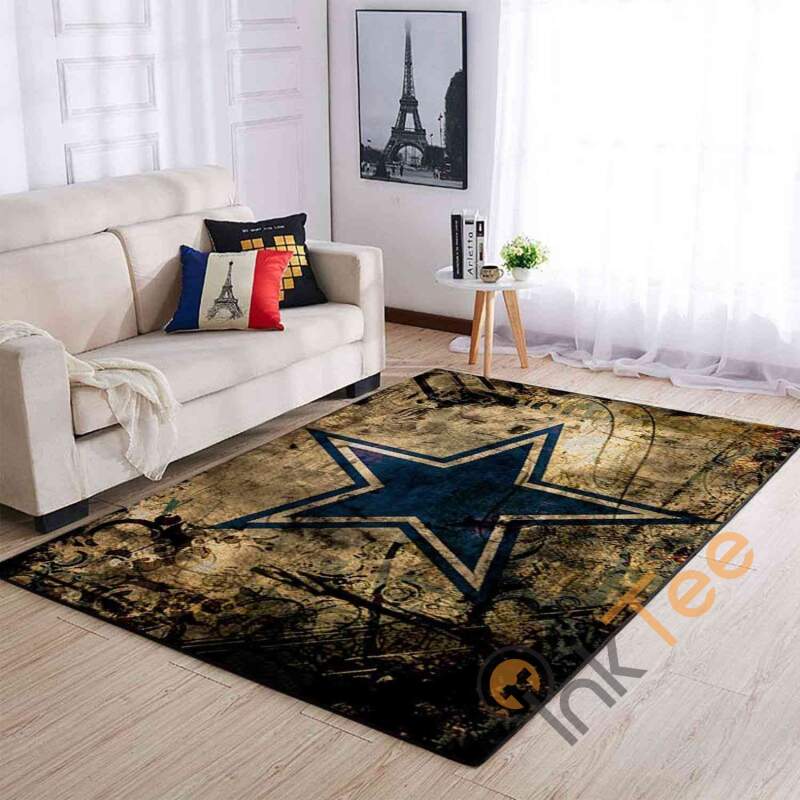 Distressed Dallas Cowboys Area Rug