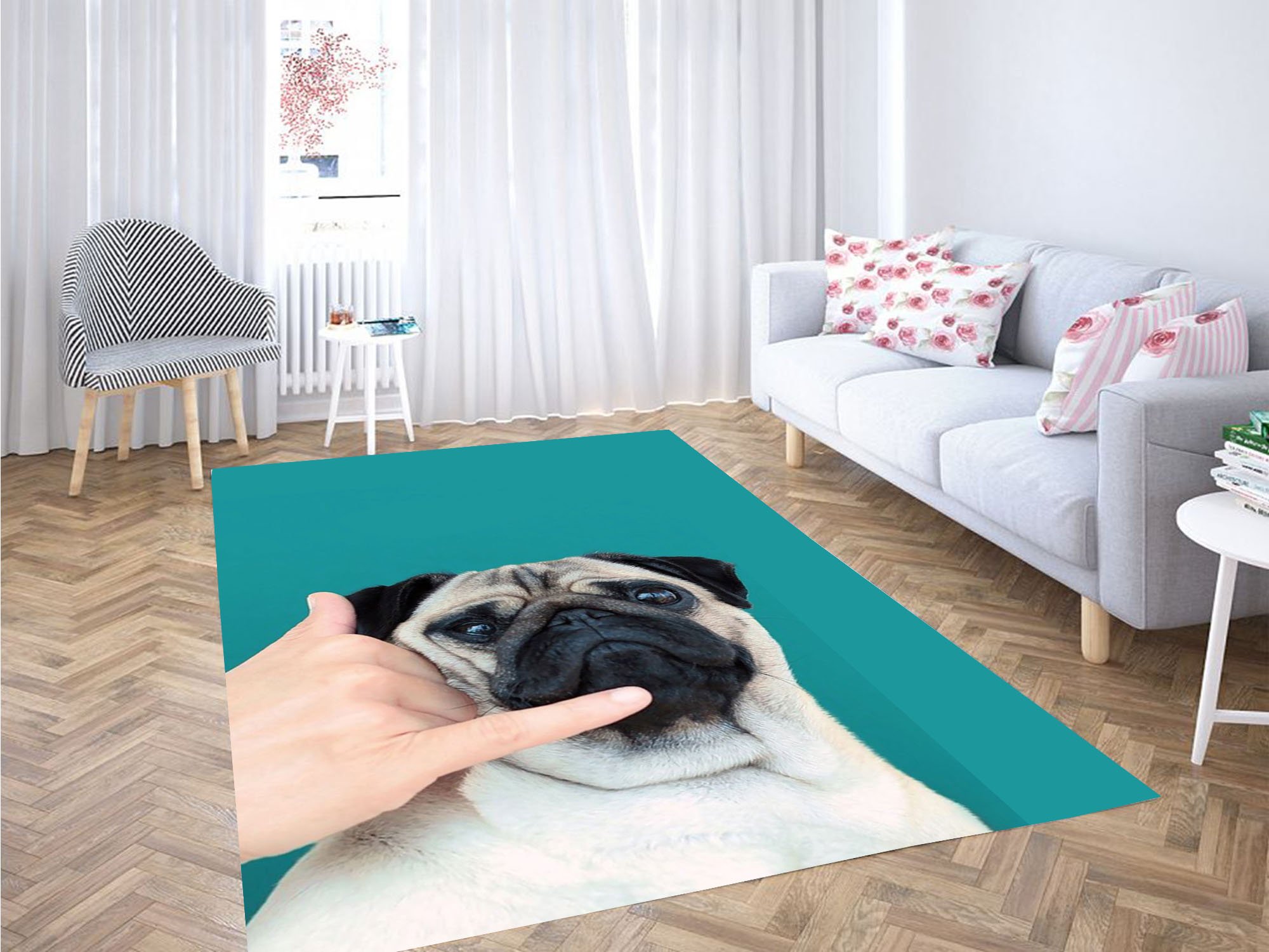 Dog Calling Carpet Rug