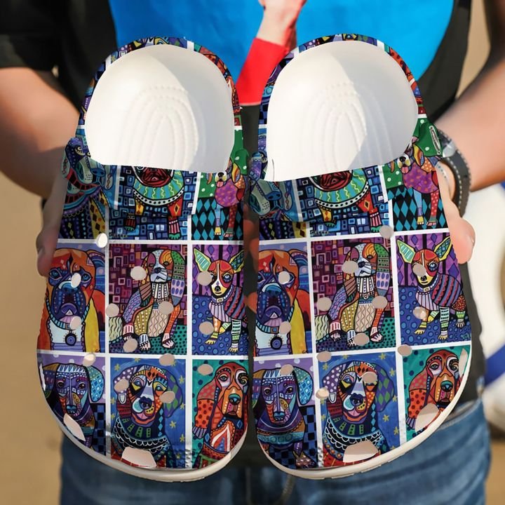 Dog Ceramic Pattern Crocs Clog Shoes