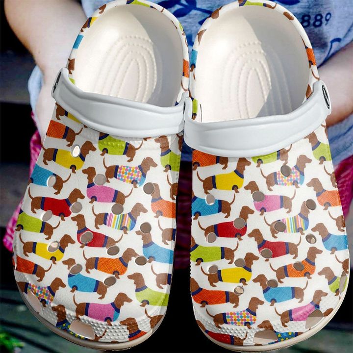 Dog Colorful Dachshund Crocs Clog Shoes