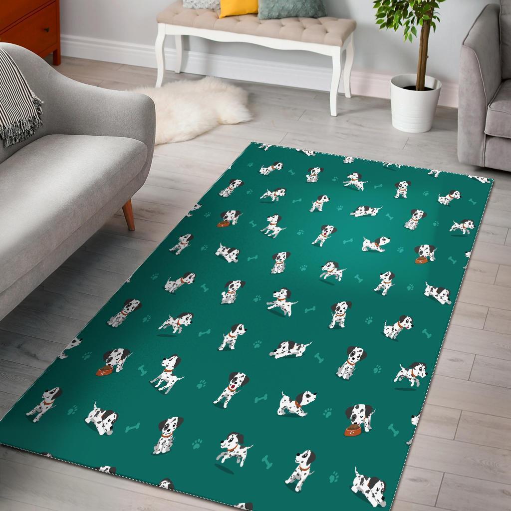 Dog Dalmatian Puppy Pattern Print Area Limited Edition Rug