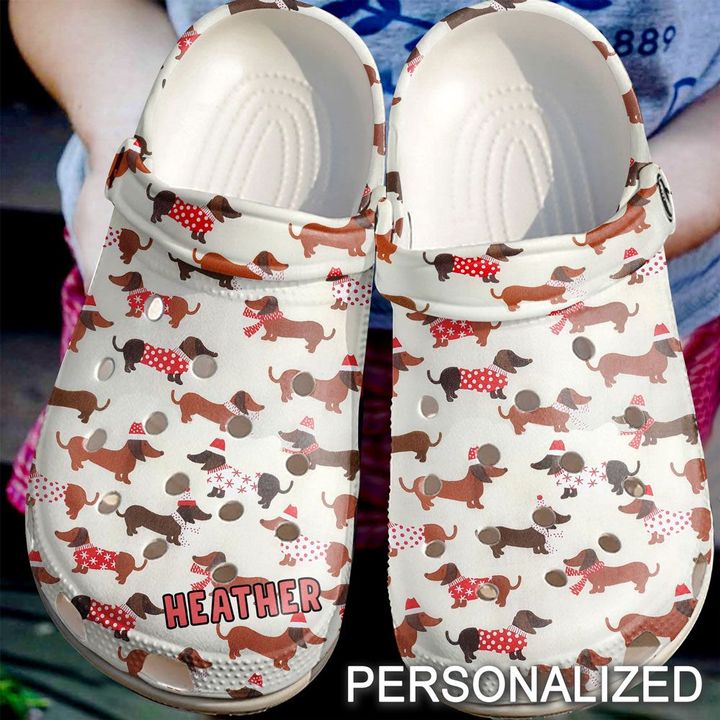 Dog Personalized Christmas Baby Dachshund Crocs Clog Shoes